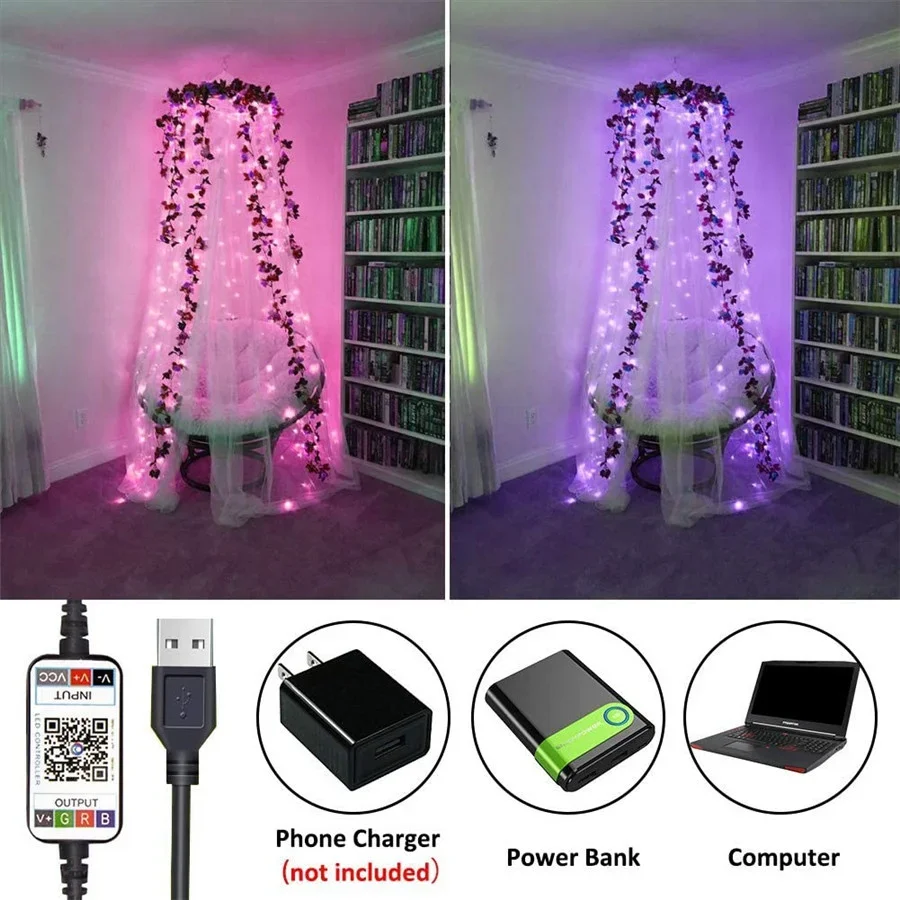 30M 300 Smart Fairy Light LED Music Sync Bluetooth App Christmas String Light Outdoor Garland Light For Room Party Wedding Decor