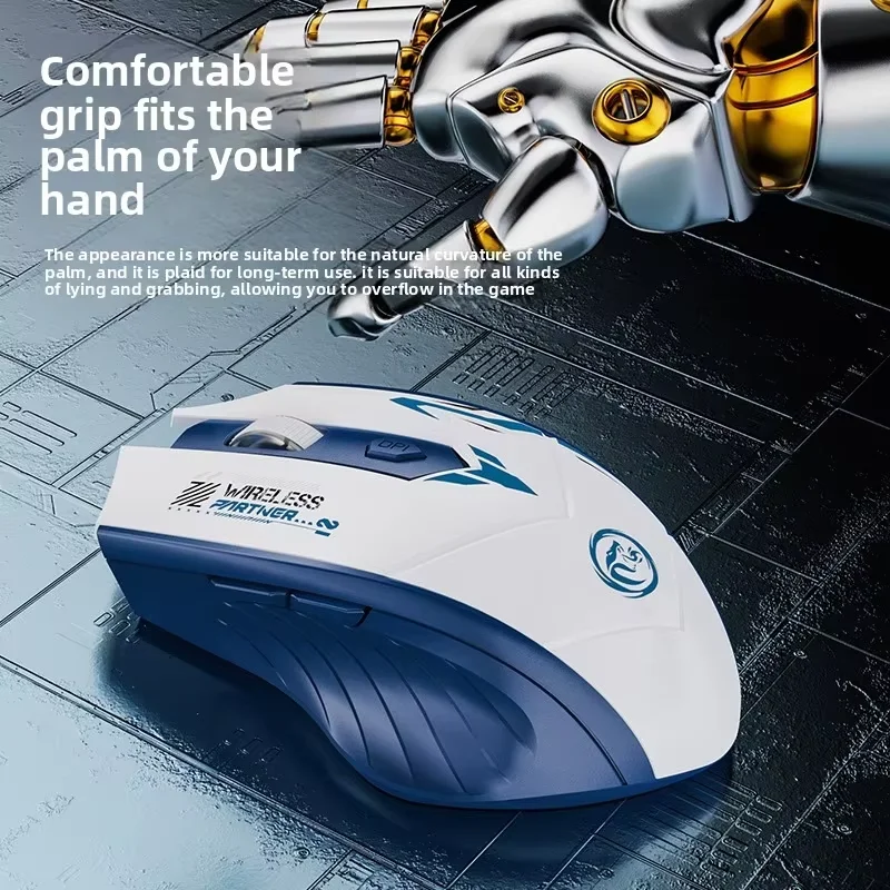 Rechargeable Wireless Mouse 2.4Ghz Gaming Computer Bluetooth Mouse 1600DPI Ergonomic Gamer Mice For PC Office Laptop