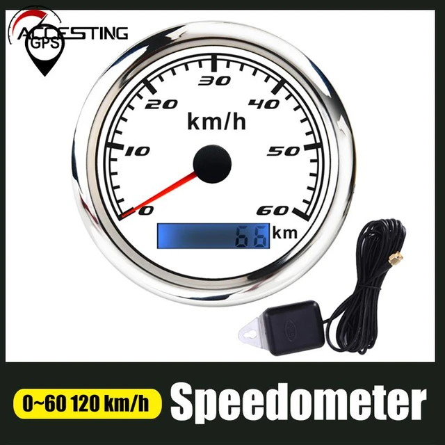 85mm GPS Tacho Tachometer Kilometerzähler 0-120km/h für Auto Boot