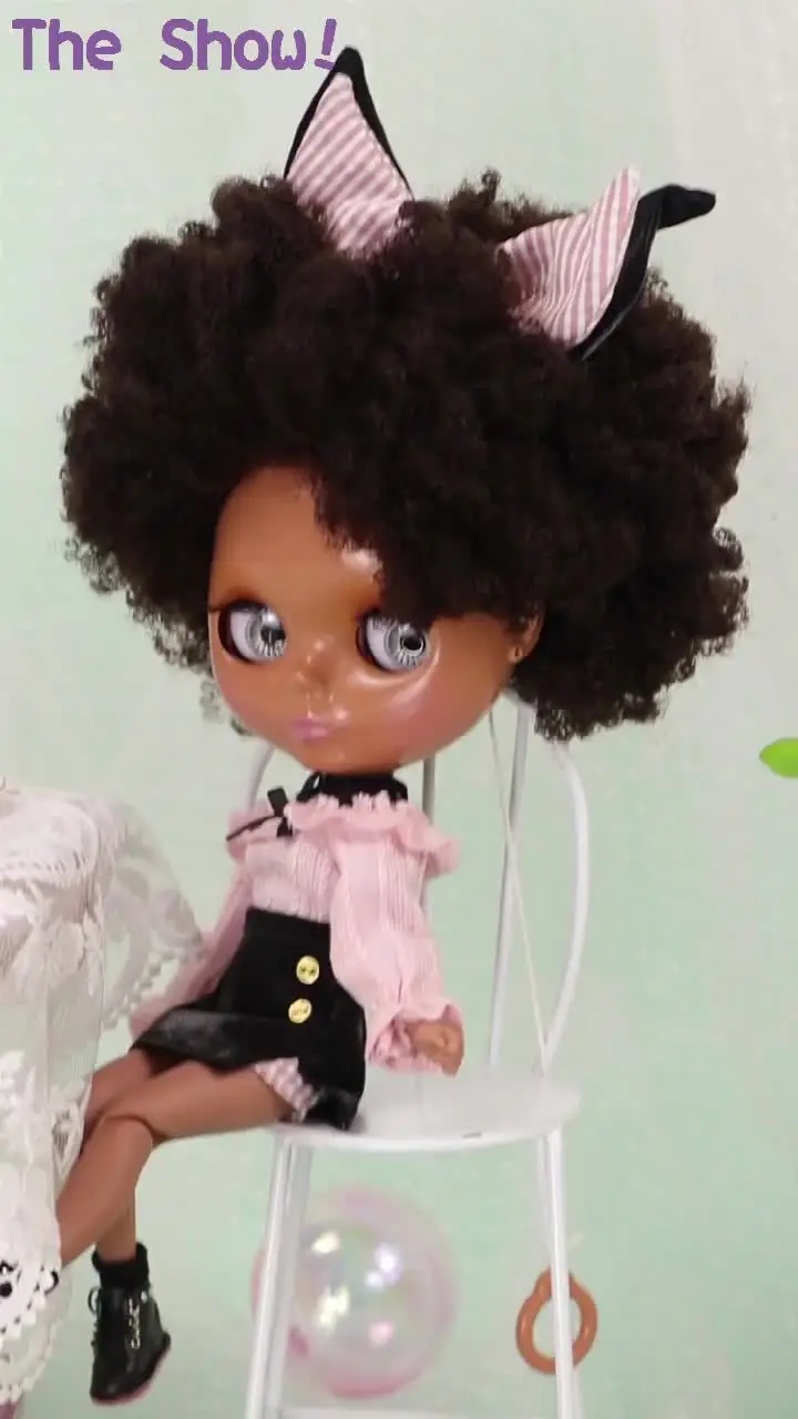 EJ.life Cheveux BJD Perruque de poupée droite Bang longueur d'épaule