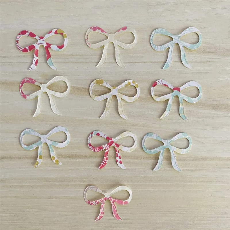 사랑스러운 컬러 활 금속 컷 다이 스텐실, 스크랩북 스탬프, 사진 앨범 장식 엠보싱 DIY 종이 카드, 10 개