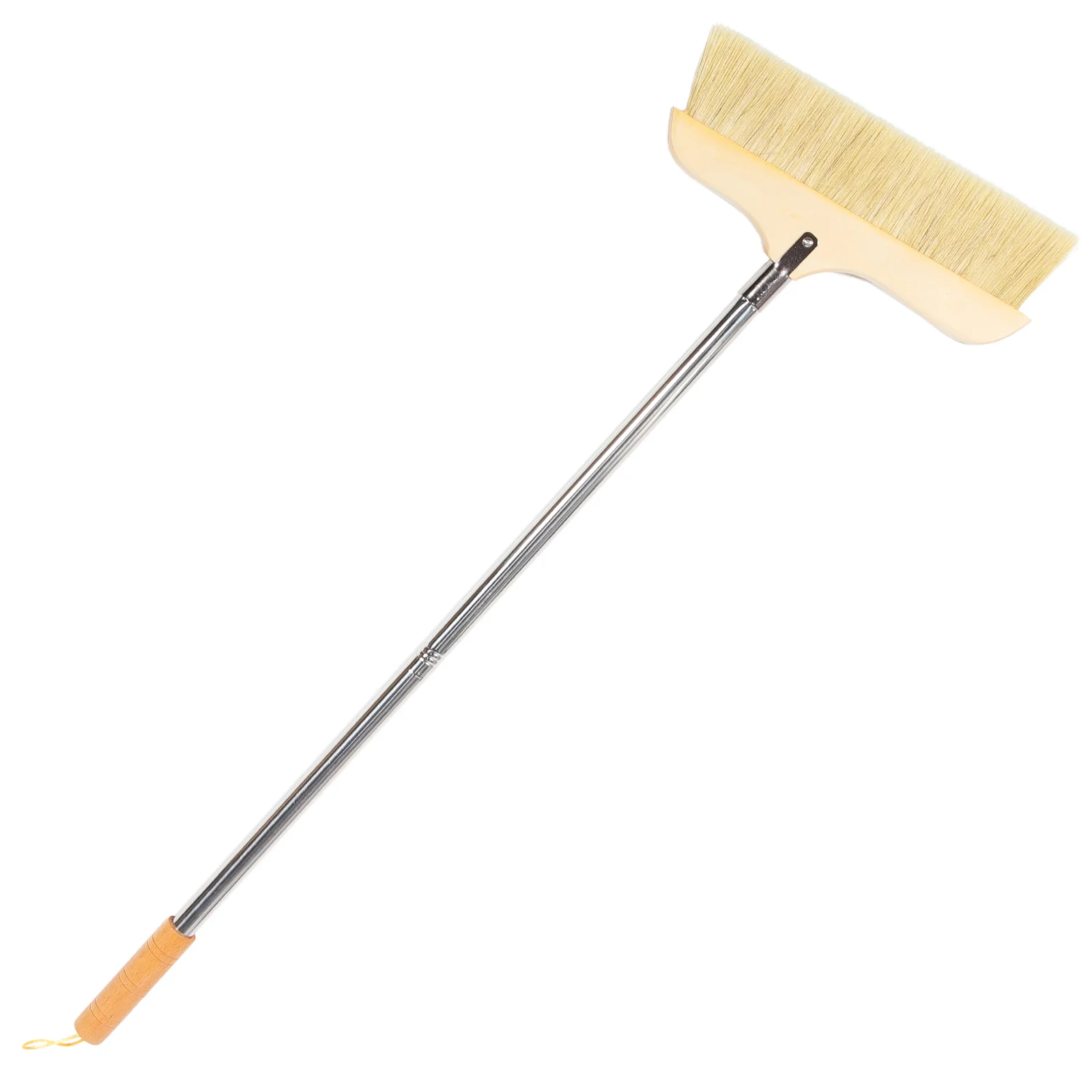 

Bristle Broom Soft Kitchen Long Handle Outdoor Hardwood Floor for Sweeping Stainless Steel Hair Cleaning Brush