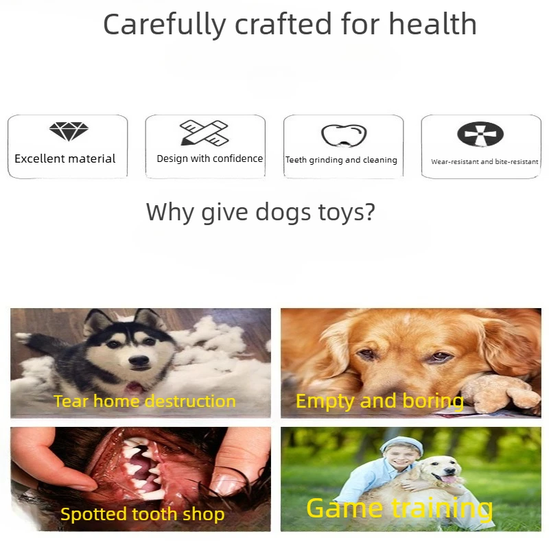 Durable Chew-Resistant Dog Toy for Teething & Boredom Relief