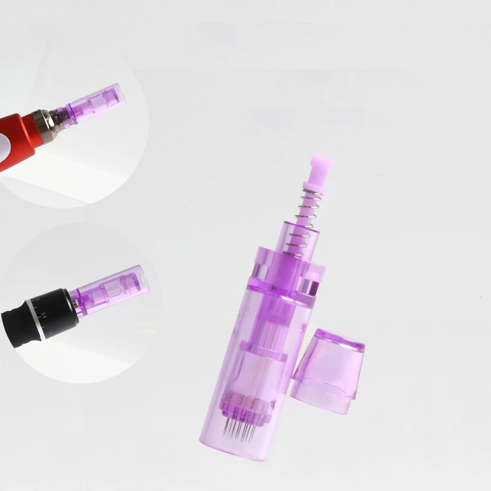 10/50 Pz Elettrico Dr Pen Microneedling Sostituire 12Pin Nano Round Cartucce A Baionetta Ago Per Ultima A1 N2 Punte Per La Cura Della Pelle