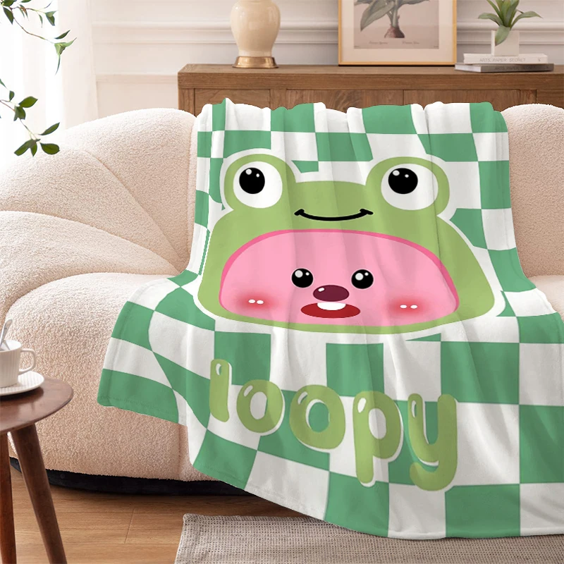 

Microfiber Bedding Camping Blanket Sofa Loopys Kawaii Warm Knee Bed Fleece Custom Nap Fluffy Soft Blankets for Winter King Size