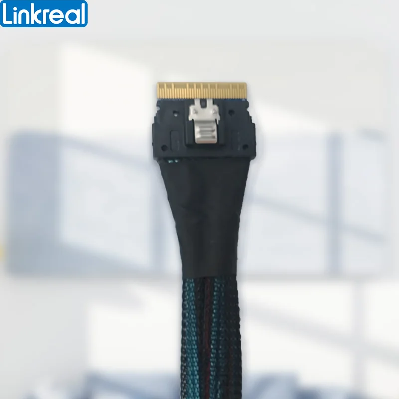 Linkreal Pcie 4.0 Slimsas 8i Sff8654 a Dois U.2 Sff9639 Cabo - Imagem 5