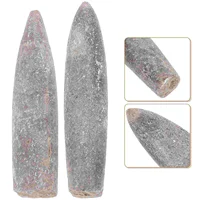 2 Pcs Specimen Natural Belemnite Teaching Supply Home Decor Epifaunal Educational Adornment Models Toys 1