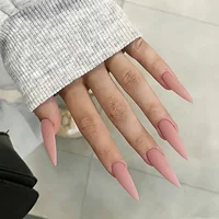 Faux ongles rouges mats 24 pièces, longueur moyenne, forme carrée, pour mariage, fête, manucure DIY, ongles acryliques à presser 4