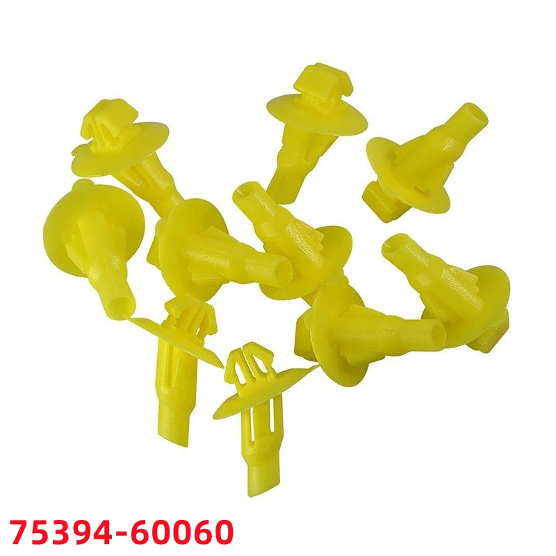 

100Pcs Push Type Automobile Plastic Fastener Car Door Panel Clip Plastic Auto Rivets 75394-60060 D134