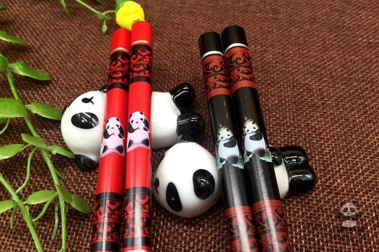 Chinesische Panda Stäbchen Japanischen Koreanische Sushi Massivholz Stäbchen Hochzeit Geschenk Chop Sticks Hashi Zwei Paar Stäbchen Set – Detail 5