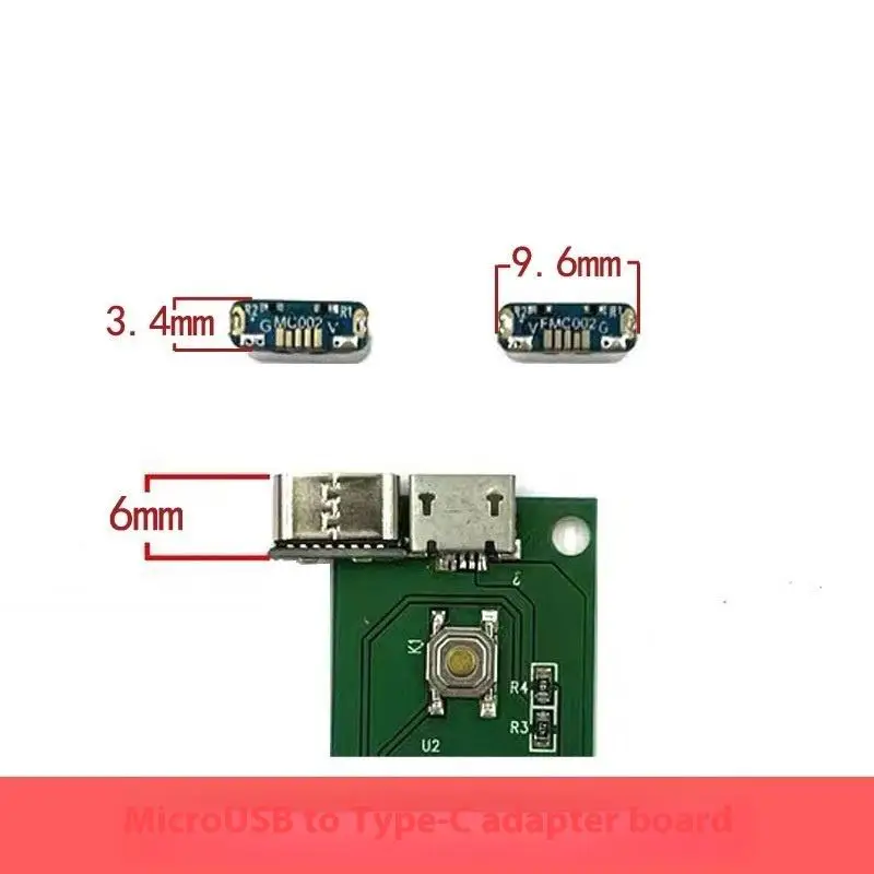 2 Stück Ladeanschluss für PCB-Lötarbeiten, DIY-Reparaturadapter, USB-Anschluss Typ C Buchse, 5-Pin SMD SMT Typ-C Steckverbinder – Detail 12
