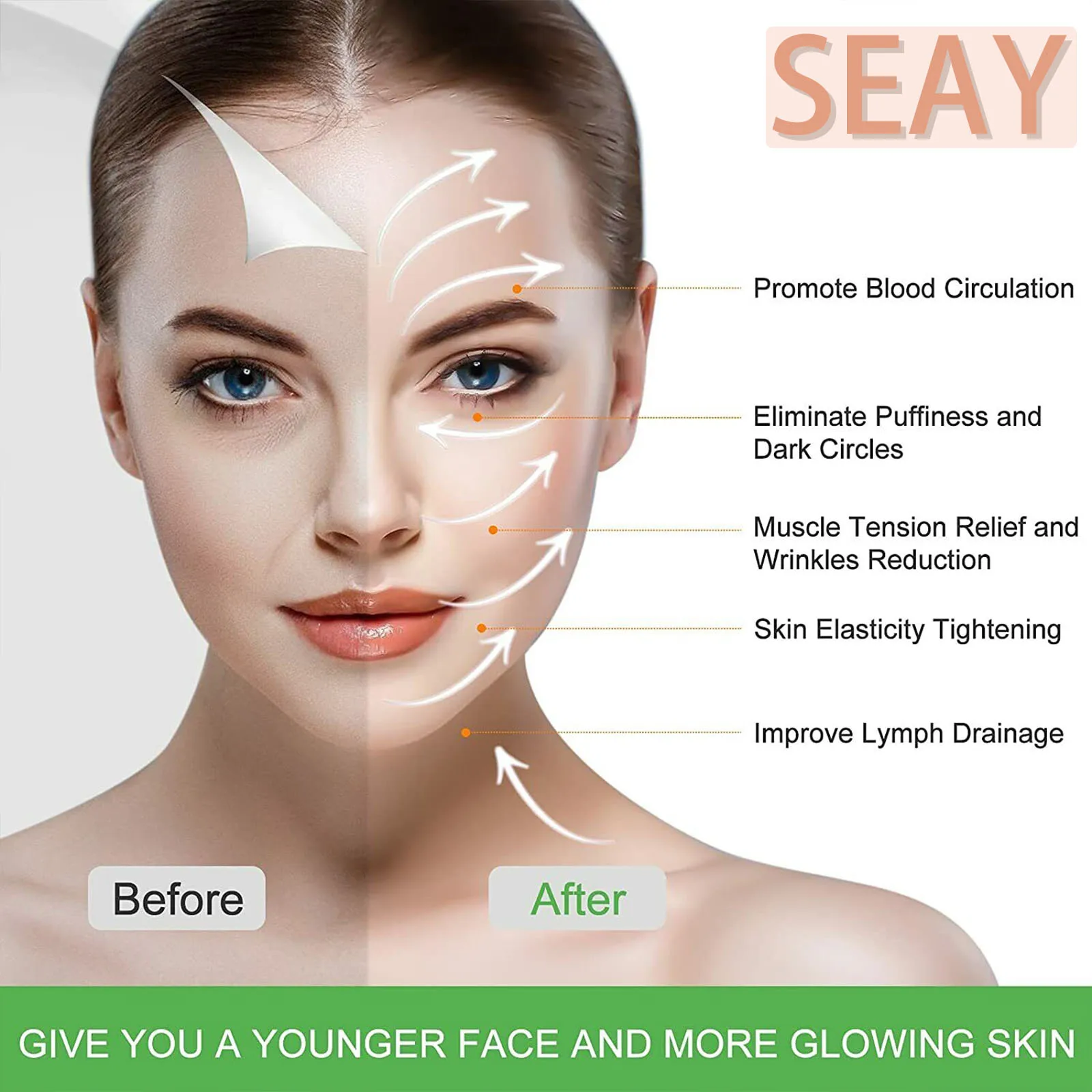 3D Face Roller for Facial Contouring Anti-Aging Cellulite & Wrinkle Reduction Skin Tightening & Firming