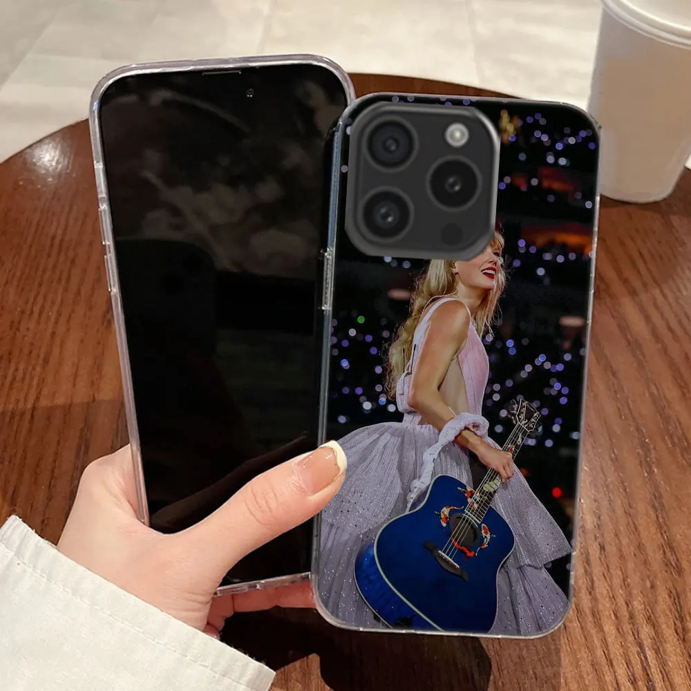 thumbnail image 1 of Funda de teléfono transparente T-Taylors S-Swifts para Aplee iPhone 12 13 Mini 14+ 15 Plus 16 Pro Max Funda 11 Pro X XS Max Coque Hard PC Cell, 1 of 5