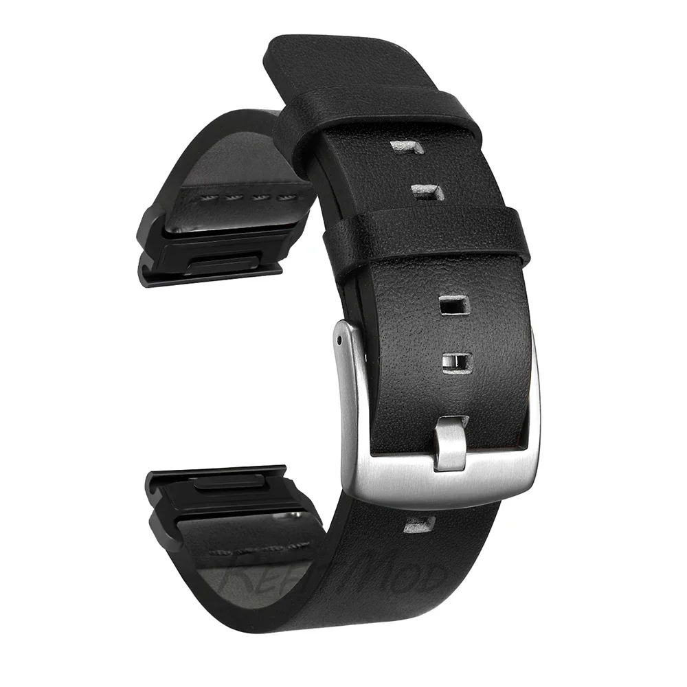 Quick Fit Leather Strap, 26mm/22mm Adjustable Band