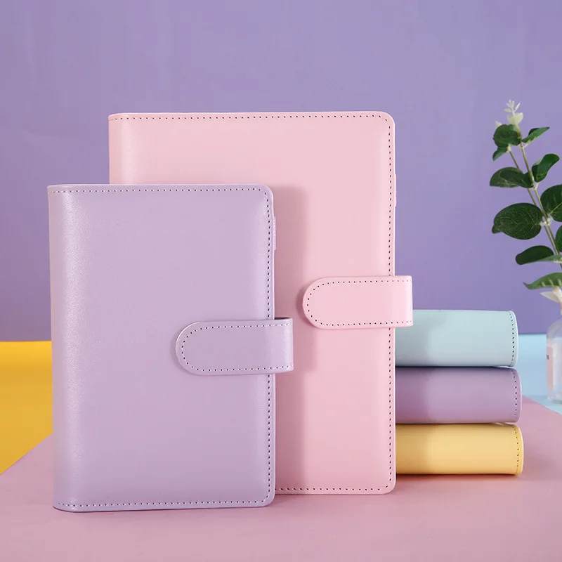 

A6 Creative PU Leather Budget Binder Notebook Cash Envelopes System with Binder Pockets for Money Budgets Saving Bills Organizer