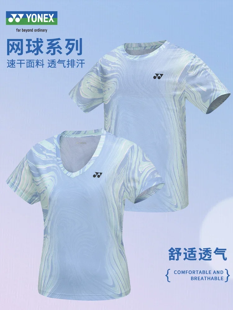 New YONEX YY Badminton Tennis shirt Men's and Women's Sports T-Shirt 115174 215174 Quick-drying Short-sleeved