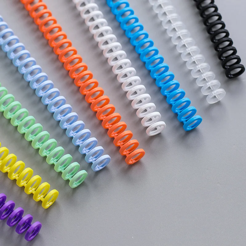5pcs 16mm Binding Rings 30 Hole Loose-leaf Binding Strip Plastic Loose-leaf Ring Clip Binder Book