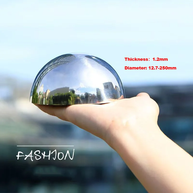 1.2mm 두께의 스테인레스 스틸 중공 반구형 외경 12.7/16/19/20/22/25-350mm 미러 반구형 밀봉 장식 하프 볼
