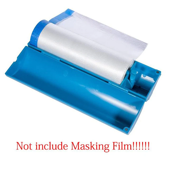 nationalsupplyco Masking Film Cutting Tool Dispenser with 2 Tape Masking Film Roll 100 x 80mm