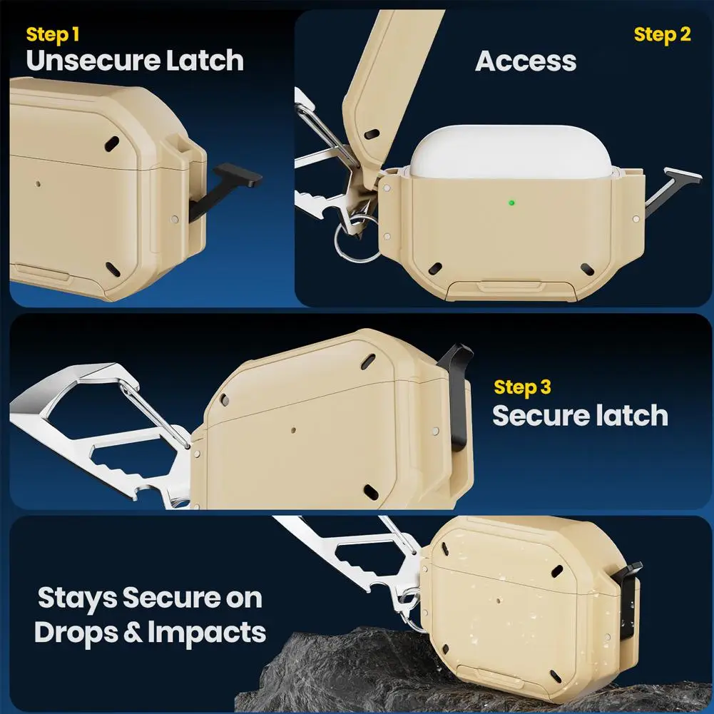 Durable Waterproof Protective Case with Lock & Carabiner