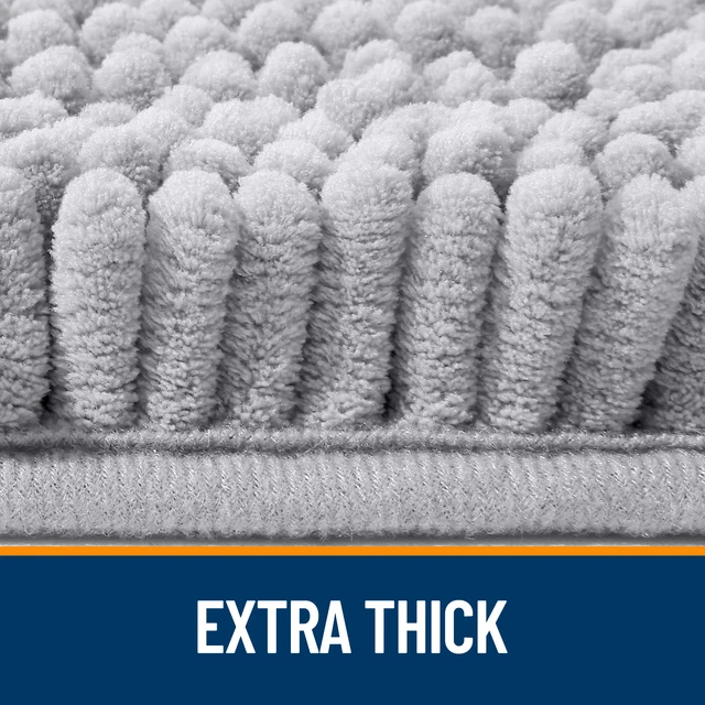 Chenille Plush Bathroom Rug – Extra Soft Non-Slip Bath Mat 4
