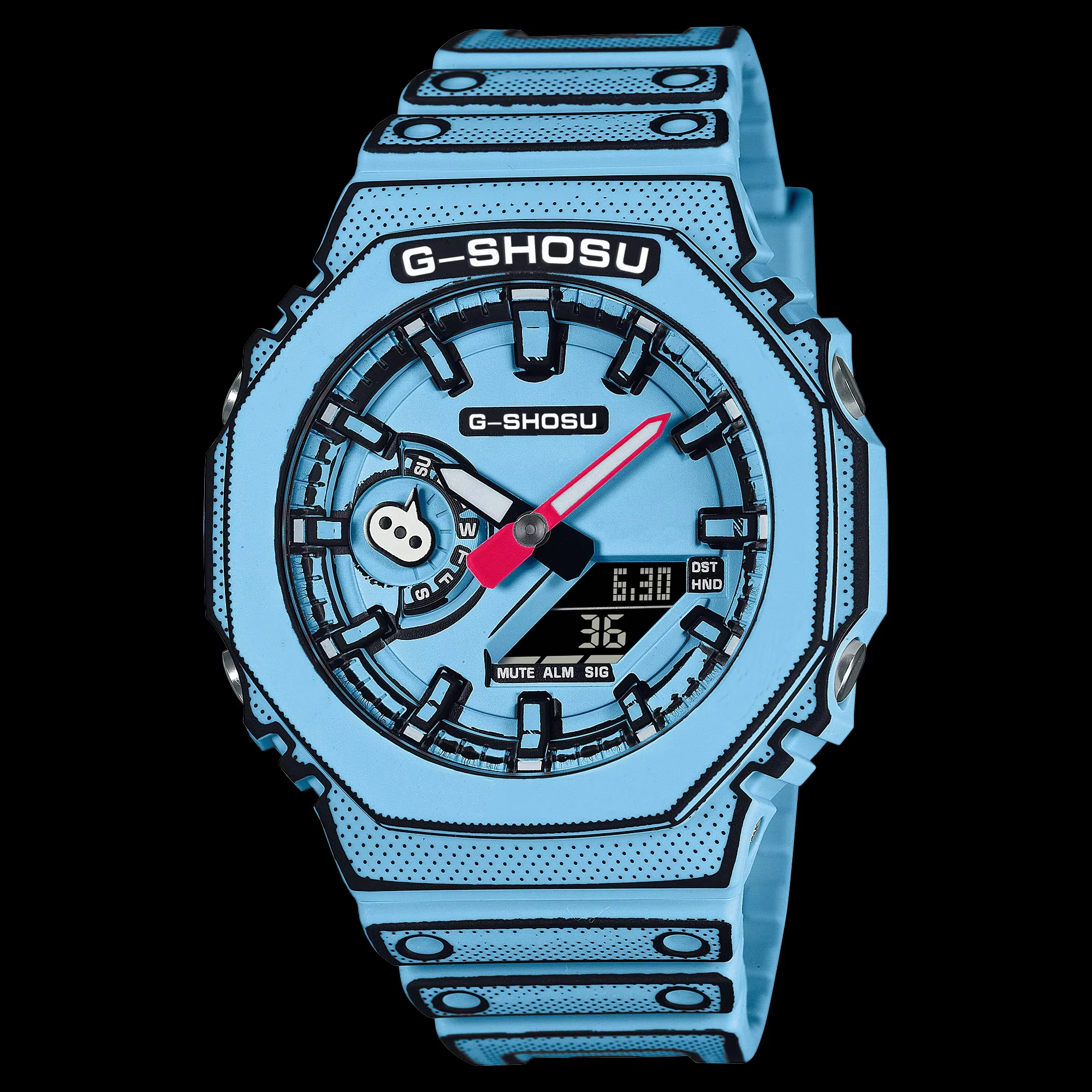 Sport Electronic Unisex Watch LED Dual Display World Time Full Function Large Dial Manga 2100 Series 4