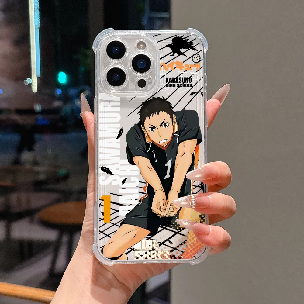 Vibrant Haikyuu Anime Shockproof Phone Case - Durable Protective Cover
