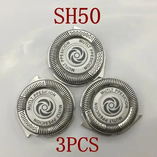 Фото Сменные лезвия SH50 для бритвы philips s5000 S5510 S5340 S5140 S5110 S5400 S9161 S5050 S7510 S5380, 3 шт. №1