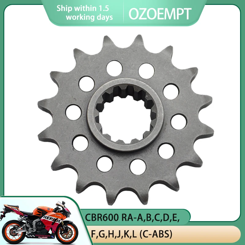 

OZOEMPT 525-16T Motorcycle Front Sprocket Apply to CBR600 F-B,C,D,E FS-1,2 SportPC35 CBR600 RA-A,B,C,D,E,F,G,H,J,K,L (C-ABS)