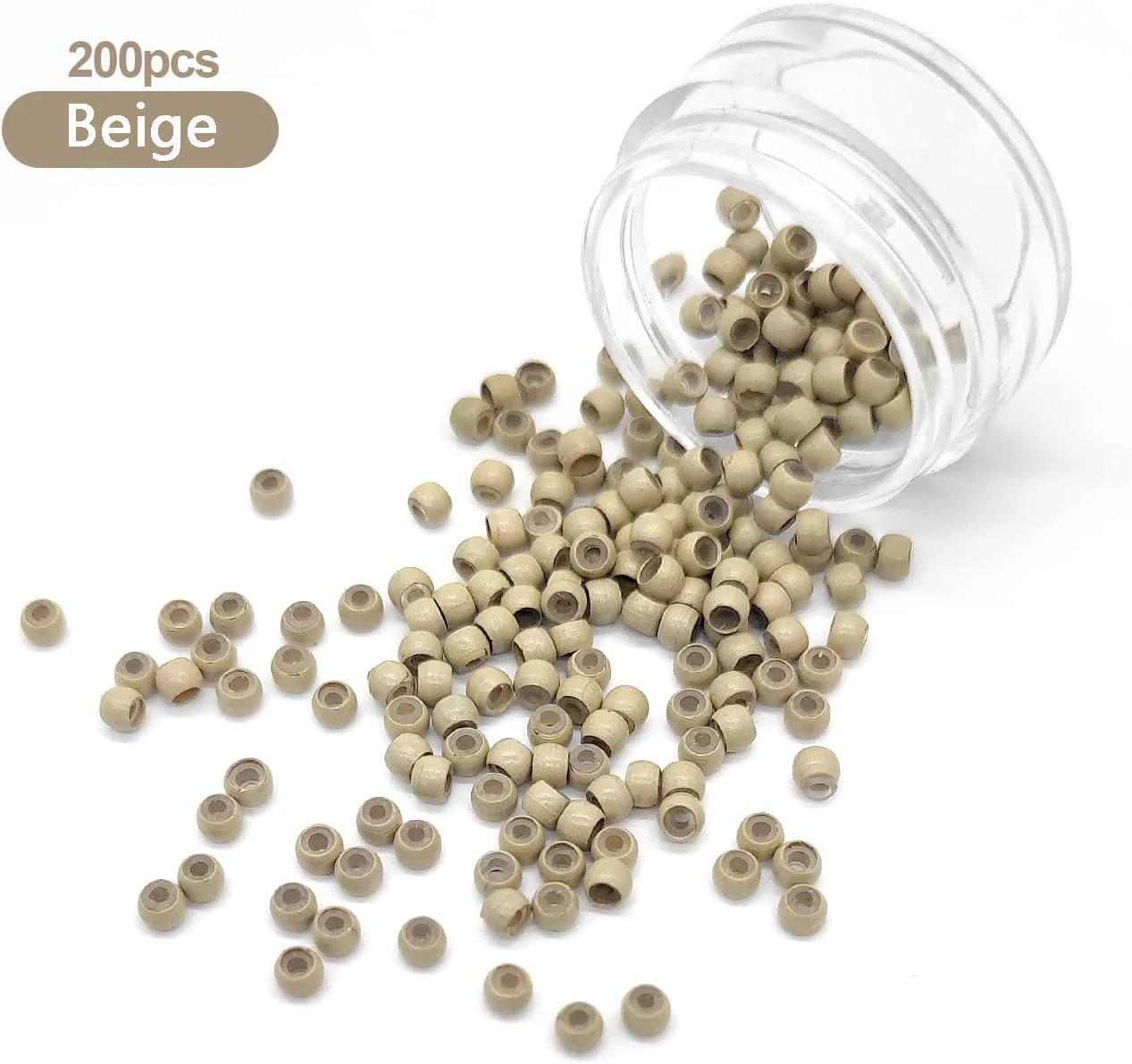 200 adet/500 Adet 3.0mm Silikon Nano Yüzükler Bakır Yüzükler Silikon Kaplı Saç Boncukları Saç Halkaları Saç Uzatma Araçları