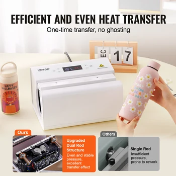 SucceBuy Auto Tumbler Heat Press Machine Mug Heat Press 11-30oz Sublimation Tumblers Heat Up Fast Even Tumbler Press with Tape 4