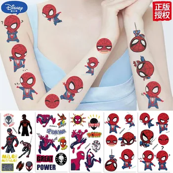 10Pcs/set New Marvel Spider Man Temporary Tattoo Stickers Cute Spider Man Tattoo For Funny Birthday Party Gifts 1