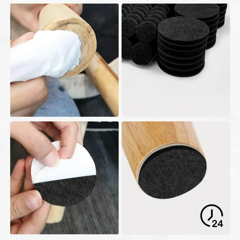 Self-Adhesive Felt Furniture Pads - 60 Pack, 3mm Thick, Anti-Vibration & Noise-Reducing Floor Protectors