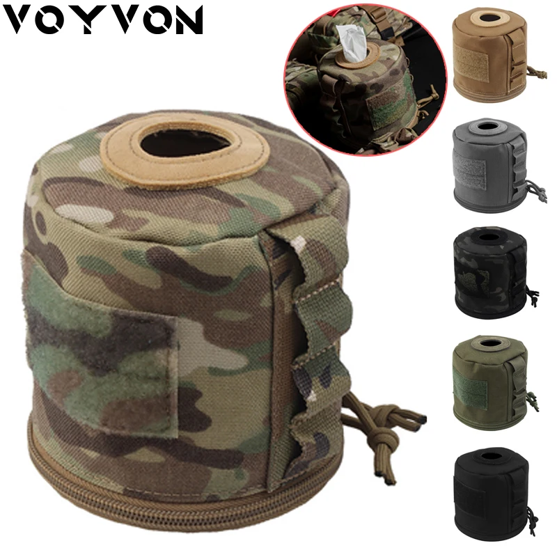 

Camping Roll Paper Storage Bag MOLLE Hunting Outdoor Picnic Napkin Tactical Military Fans Camo Portable Tissue Cover Organizer