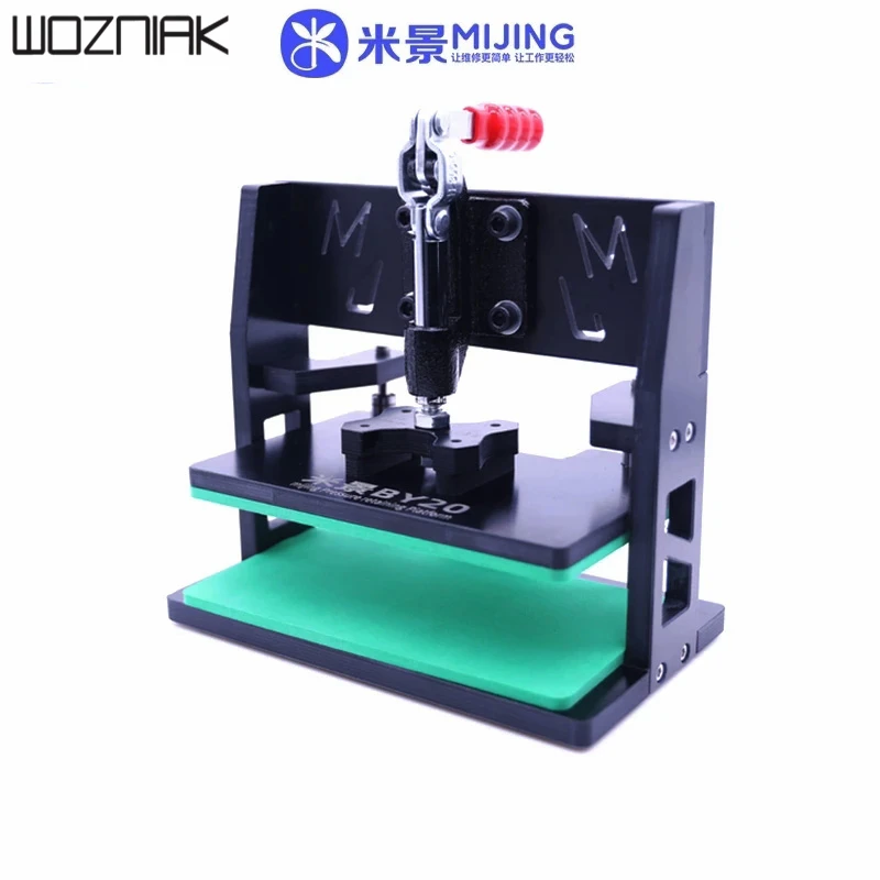 MIJING BY-20 압력 유지 플랫폼 고정 장치 범용 휴대 전화 화면 LCD 클램프 고정 수리 커버 플레이트 금속 클램프..