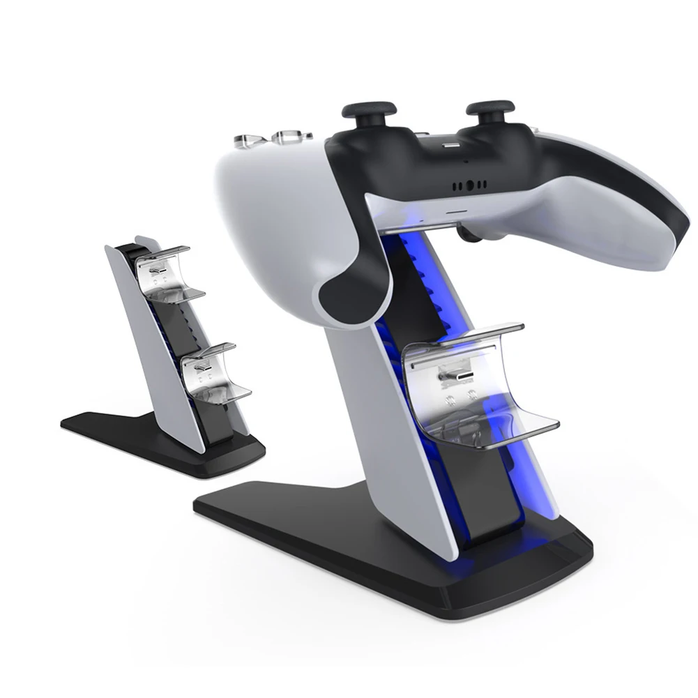 【Direct-sales】 Wireless Joystick Charging Dock with Indicator Controller Charger Station Dual Controller Charging Stand for Playstation5.