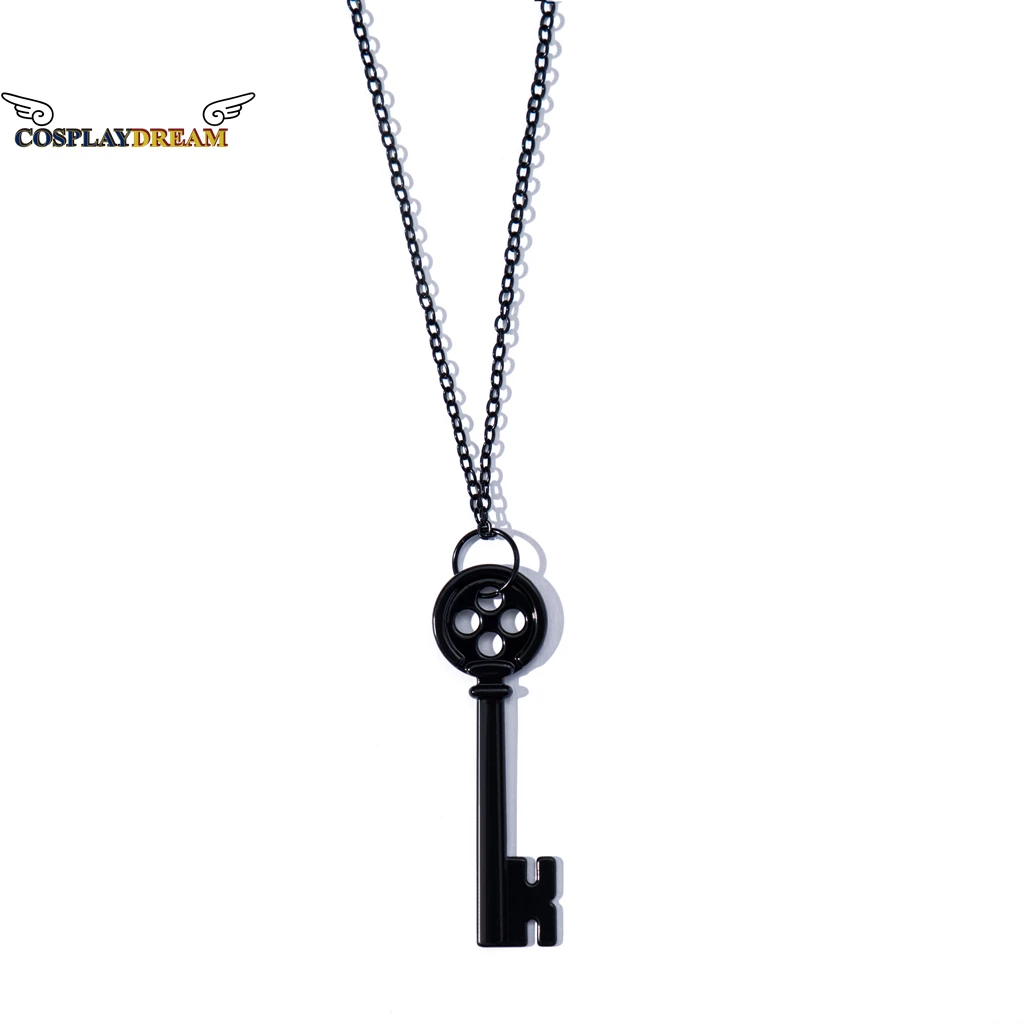 Hot Movie Coraline Black Button Key Skull Collana Pendenti Christmas Magic Santa Key Choker Kingdom Hearts Men Jewelry Gift