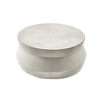 Ensemble de table basse minimaliste en ciment et verre de design moderne - Combinaison de meubles pour salon 6