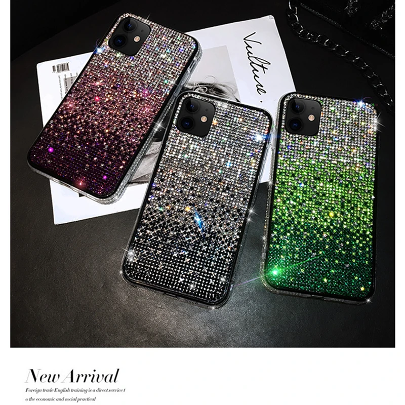 Shiny Bling Phone Case for IPhone 14 13 12 11 Pro Max 6 7 8 Plus X Xr Xs Max Stand Glitter Star Rhinestone Diamond Cover Coque phone case,iphone case