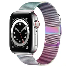 

Band For Apple watch Strap 44mm 40mm 38mm 42mm iWatch se 6 5 4 3 Magnetic Loop smartwatch bracelet Apple watch serie 7 41mm 45mm