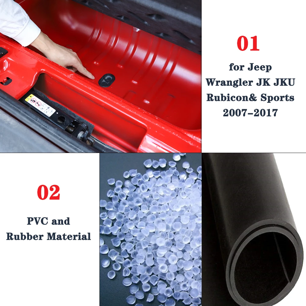Floor Pan Drain Plug Car Chassis Floor Drain Plugs Tailgate Door Hole Waterproof Plug for Jeep Wrangler JK JKU Rubicon Sports 2007-Accessories