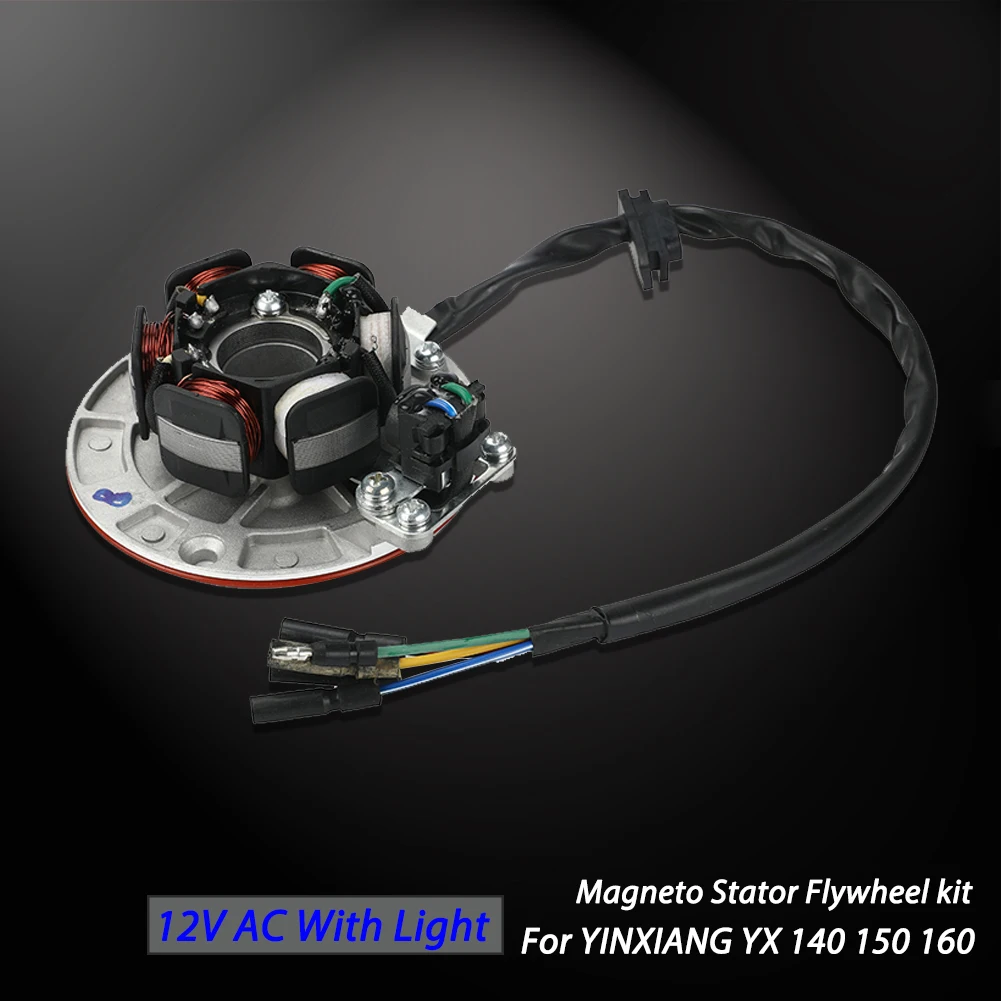 12V AC Ignition Magneto Stator Flywheel kit flywheel puller With Light For YINXIANG YX 140cc 150cc 160cc KAYO BSE SDG SSR Pitsterpro Dirt Bike