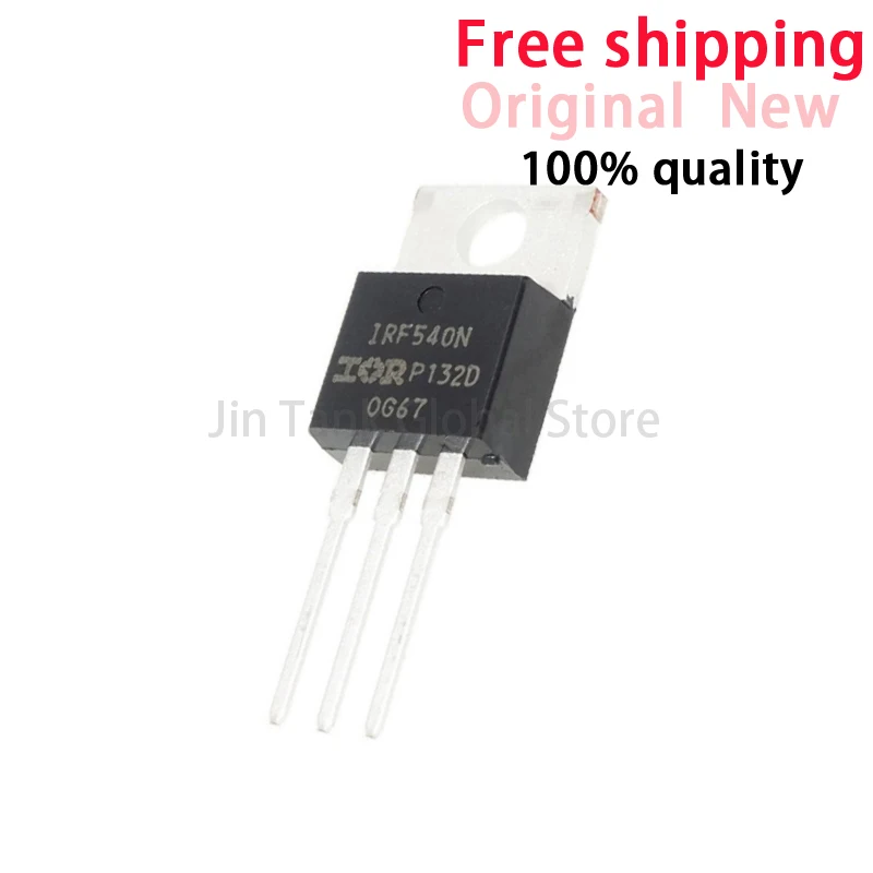 10pcs-IRF540N-IRF540-IRF540NPBF-MOSFET-100V-33A-44mOhm-47-3nC-TO-220 ...