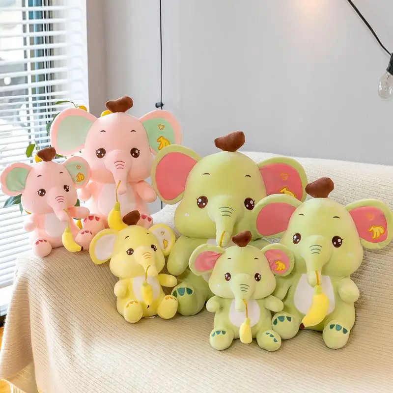 

New Fashion Animal Plush Banana Elephant Doll Stuffed Plush Soft Pillow Kid Toy Children Room Bed Decoration Toy Gift Girl