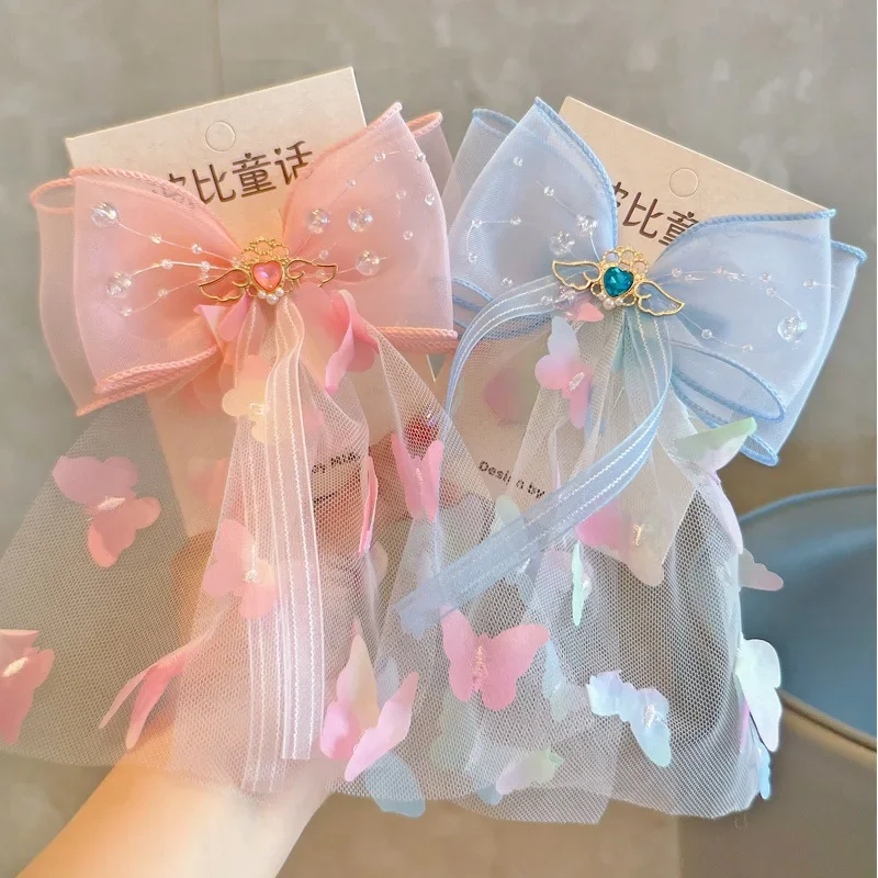 1PC Neue Prinzessin Gradienten Schmetterling Bogen Nette Mädchen Haarnadeln Kinder Headwear Hairgrip Haar Clips Barrettes Haar Zubehör