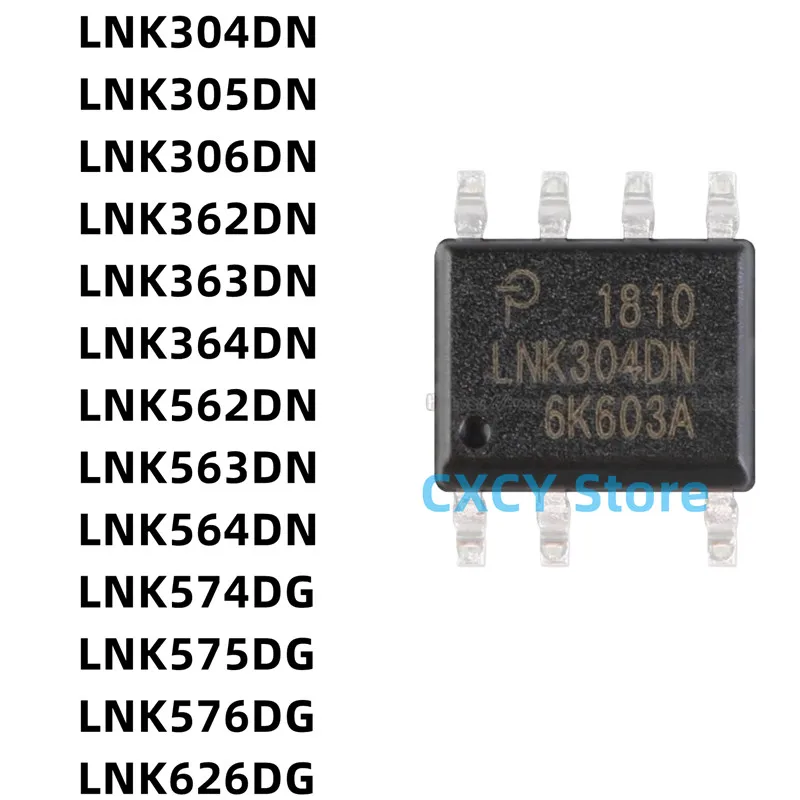 

10PCS LNK304 305 306 362 363 364 562 563 564 574 575 576 626 DN DG SOP7 Encapsulation Power Management Chip