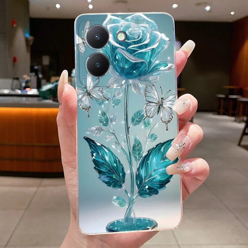 Transparent Butterfly Soft Silicone TPU Phone Case - Protective Casing