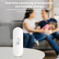 Remote Control WiFi Smart Temperature Humidity Sensor, Living Room Bedroom Wireless Thermometer Hygrometer
