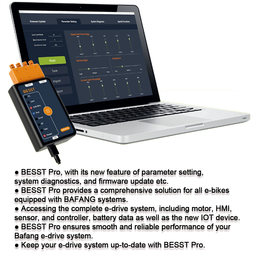 E-Bike Motor Programmer BAFANG BESST Programming Downloader Tool for Bafang Motor M510 M600 M620 UART/CAN System BBS BBSHD bicycle parts