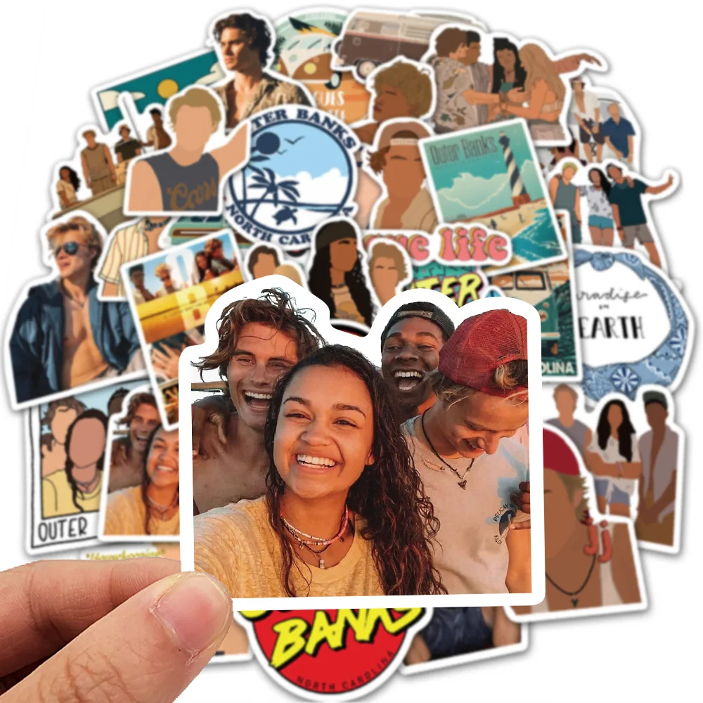 10/30/50/100PCS Outer Banks Stickers American TV Series Sticker DIY Scrapbook Luggage Laptop Phone Guitar Bike Skateboard Decals cartoon stickers decorative stickers anime stickers